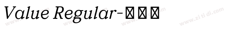 Value Regular字体转换 Value Regular字体转换